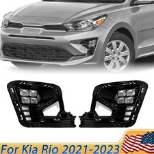 For 2021-2023 Kia Rio Front LED DRL Daytime Running Lights Turn Signal Fog Lamps picture