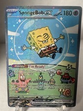 FAN ART: Sponge Bob Bubble Mew 151 Promo Hidden Star Holo Pokemon Pikachu picture
