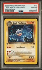 2000 POKEMON ROCKET 1ST EDITION #10 DARK MACHAMP-HOLO PSA 8 picture