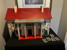 VINTAGE 1940s Rich Dollhouse Colonial with pillars picture