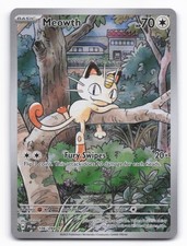 Meowth 106/094 Illustration Rare Phantasmal Flames Pokemon Holo Near Mint picture