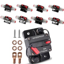 Circuit Breaker 20A-300A Stereo AMP Fuse For Car Audio RV Marine Reset 12V-48V picture