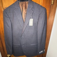 NWT HART SCHAFFNER MARX MENS CHECK WOOL SPORTCOAT SIZE 42R $495 picture
