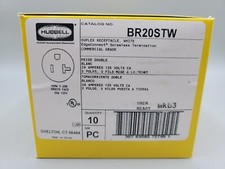 10 HUBBELL BR20STW EdgeConnect Duplex Receptacle 20A 125V Commercial Grade White picture