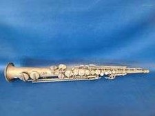 Buescher True Tone Soprano Saxophone Low Pitch c.1920 Silver Serial 39329 picture
