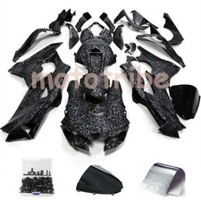 Black Forged Carbon Fiber Fairings+Tank+Bolt For Kawasaki Ninja ZX-10R 2021-2025 picture