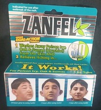 ZANFEL POISON IVY, OAK & SUMAC TREATMENT CREAM FOR URUSHIOL 1 OZ ,SEALED,LAST 22 picture