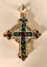 VINTAGE Christopher Radko  Cross Shaped Ornament picture