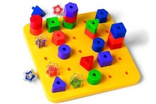 Giant PEGBOARD with Stacking Shapes & Activity Cards| Kid-Powered Learning |... picture
