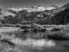 VTG Ansel Adams Yosemite Valley Tuolumni Engraving Art Landscape 1936 Mat 12x14 picture
