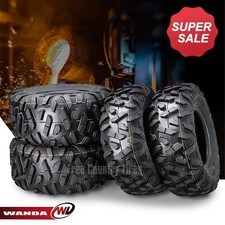 Set 4 WANDA ATV UTV Tires AT 26x9-12 Front & 26x10-12 Rear 6PR Bighorn Style picture