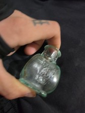 Vintage 1880s J.C. Blair & Co. Aqua Glass Ink Bottle picture
