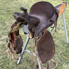 Vintage J.C. Higgins Western Leather Pleasure/Trail Saddle Ranch Trail 3970 1225 picture