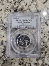2000-S SOUTH CAROLINA SILVER QUARTER PCGS69DCAM picture