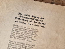 1919 poem farewell last meeting city council Rothenburg ob der Tauber picture