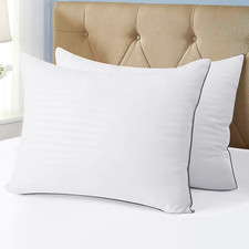 JUSTLET Standard Bed Pillows Set of 2 Down Alternative White 20 x 26 Inchesv picture