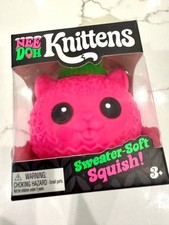 Authentic Schylling NeeDoh - Pink Knittens Squishy Squeeze Toy - Squishmas picture