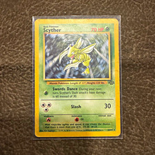 Wizards of the Coast Scyther 10/64 Jungle Holo Rare Unlimited English 1999 70 MP picture