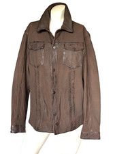 NWOT MAURITIUS LAMB LEATHER BROWN JACKET SIZE: XL picture