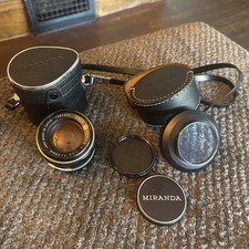 Auto Miranda 50mm f1.4 Lot w/ Cases Caps Hood Polarizer Japan picture