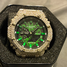 Casio G-SHOCK Analog/Digital Camo Black/Green Dial Clear Band 200m Box picture