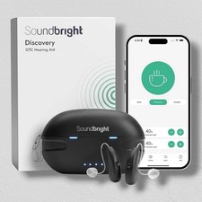 Soundbright Discovery OTC Hearing Aid -  New Open Box Bluetooth Rechargeable picture