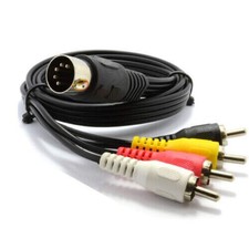 TV AV Audio Video DIN RCA 5FT Cable For Commodore 64 Atari TI-99/4A Spectravideo picture