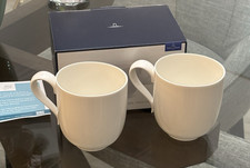 Villeroy & Boch New Cottage White Porcelain Mugs Set Of 2 - GERMANY - NEW IN BOX picture