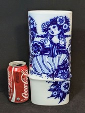 Signed Rosenthal Bjorn Wiinblad Vase — Girl with Two Birds — Studio Line – 1970s picture