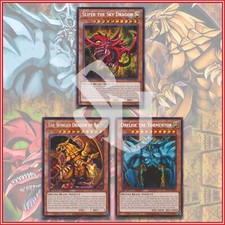 YuGiOh EGYPTIAN GODS CARDS OBELISK SLIFER RA SBC2 Prismatic Secret Rare picture
