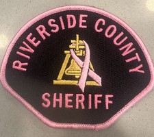 Riverside County Sheriff Breast Cancer Awareness pink collectors patch picture