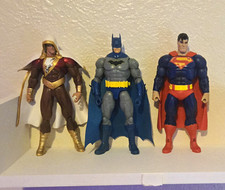 DC Comics Batman Superman Shazam 3pc Mixed Lot Action Figures Plastic Unboxed picture