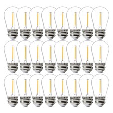 24 Pack  S14  LED String Light Bulbs 1W Shatterproof & Waterproof Outdoor Indoor picture
