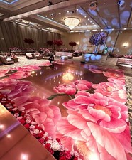 Rose Gold Mirror Dance Floor Wrap 5ft x 30m - 6mil - Removable - Bubble Free picture