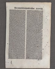 Rare 15th C Incunable Leaf 1488 Jean Gerson Medieval Music Instruments Latin picture
