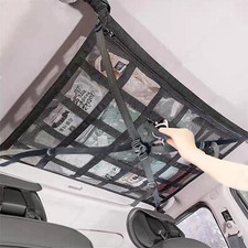 Upgrade Car Ceiling Cargo Net Pocket Double-Layer Mesh Organizer for SUV Track picture
