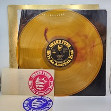 Grand Funk We're An American Band 1973 Yellow/Red Marble Vinyl Stickers VG/VG picture