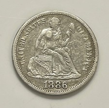 1886 Seated Liberty Dime Cleaned *SLD405 picture