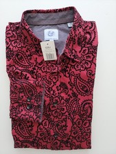 NEW Kilburne & Finch Sz XXL Paisley Burgundy/Black Shirt picture
