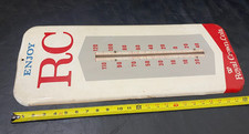 vintage RC Cola Royal Crown advertising sign thermometer metal 25.5 x 9.5 picture