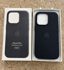 Genuine / Official Apple iPhone 15 Pro FineWoven Case / Cover - Black -OPEN BOX picture