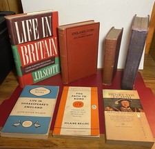 Vintage British History & Travel Book Lot (7) - 1901-1950s - Hardcover & Penguin picture