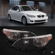 2004-2007 BMW 525i 545i 550i 530i Headlamp Set Headlight BM2503133 BM2502134 picture