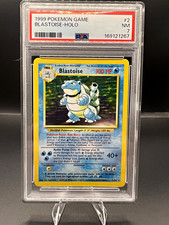 Pokemon TCG Blastoise 2/102 Base Set Holo Rare EN 1999 PSA 7 Graded picture