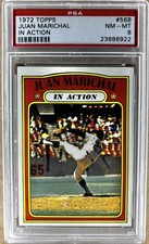 1972 Topps IN ACTION #568 JUAN MARICHAL HOF PSA 8 picture