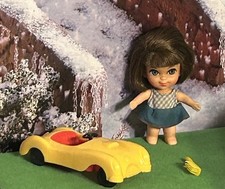 VTG Mattel LIDDLE KIDDLES Babe Biddle with Car & Comb picture