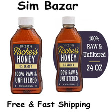 Fischers Honey, 24oz Raw and Unfiltered, Local 100% US Grade Squeeze Bottle 2pk picture