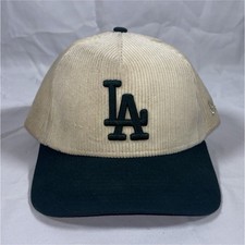 New Era 9FORTY Los Angeles Dodgers MLB Beige/Green Adjustable Strapback Hat picture