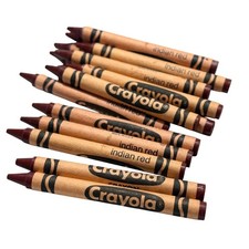 Vintage Retired Crayola Indian Red Crayons Vintage Set Of 16 Collectable picture