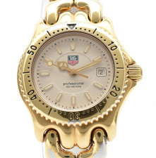 Vintage [EXC+5] TAG Heuer Pro WG1330-0 42mm Cream Dial Gold 200m Unisex Watch picture